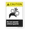 Signmission ANSI Caution, Rigid Plastic, 10" x 7", Landscape, Don't Operate w/o Guards OS-CS-P-710-L-19750 - alternate 1